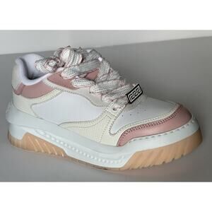 Versace Odissea Women’s Leather White/Pink Sneakers 8 US (38) 1016365 NIB $925